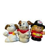 Little People Firefighter With 2 Dalmatian Dog Figures - $10.53 CAD