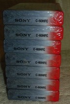 Lot of 7 Sony 60 Min Blank Audio Cassettes Tapes HF High Fidelity Normal... - $20.56