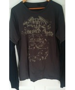 Men&#39;s - Indigo Star Long Sleeves Graphic Shirt T Shirt Size XL  Gray Bla... - €1,69 EUR