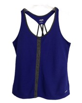 Avia Womens Shirt Size S Small Gray Blueish Purple Racerback Tank  Athletic  - £12.50 GBP