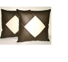 Cushion Cover Leather Pillow Throw Hair Decorative Genuine Decor Rug Brown 13 - £7.18 GBP+