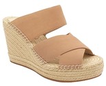 Kenneth Cole Women Wedge Heel Sandals Olivia X Band Size US 9M Sand Suede - £35.61 GBP