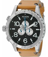 Nixon Men&#39;s A1242299-00 51-30 Beige Leather Chronometer Watch - £338.71 GBP