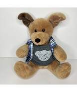 Puppy Dog Plush Build A Bear Collared Shirt and Tee BAB Brown Stuffed An... - £15.56 GBP