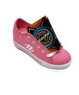 HEELYS Youth Size 4 Canvas Upper Skate Shoes HES10437 Pink White - £30.60 GBP