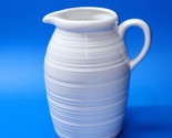 Member&#39;s Mark White Ceramic Ribbed Swirled Water Tea Pitcher Jug - FREE ... - £17.10 GBP