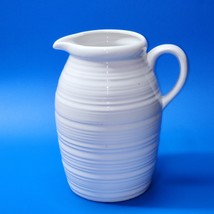 Member&#39;s Mark White Ceramic Ribbed Swirled Water Tea Pitcher Jug - FREE ... - $21.75
