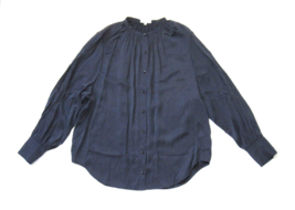 NWT Equipment Causette Silk Blouse in Eclipse Blue Button Down Shirt XL - £71.74 GBP