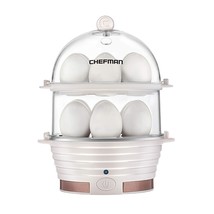 Chefman Electric Egg Cooker Boiler, Rapid Egg-Maker &amp; Poacher, Food &amp; Vegetable  - £40.33 GBP