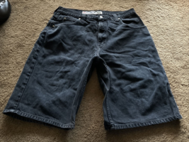 Vintage Anchor Blue Shorts Men’s 34 Baggy Relaxed Fit Black Denim Jorts Skater - £70.64 GBP