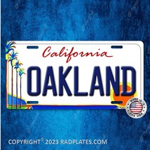 Oakland California city Vanity Aluminum License Plate Tag NEW - £15.40 GBP