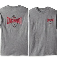 Cincinnati Bearcats Champion Adult Mens Short Sleeve T-Shirt Grey 2 Sided Size L - £8.46 GBP