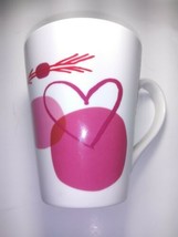 Preowned Starbucks 12 oz Mug Cup Love Heart Arrow Red White Pink Valentines 2016 - £16.77 GBP