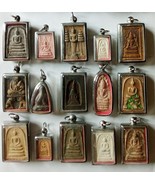 15 x THAI BUDDHIST Buddha Buddhism Clay AMULETS Jewelry Charms Pendants - £26.63 GBP