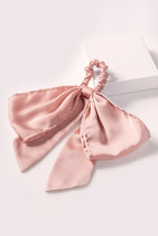 The Hair Edit Blush Pink Knotted Ribbon Scrunchie Bow Sash New - £8.04 GBP