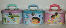 Dora the Explorer Set of Three Illustrated Tin Sewing Box Tin Totes NEW ... - $19.34