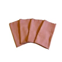Lot of 4 Pink Cloth Napkins Vintage Set 16.75” Formal Dinner Silverware Wrap - £16.98 GBP