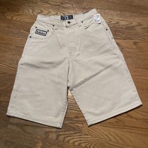 NWT Vtg BHPC White Jean Shorts Wide Leg 31 Beverly Hills Polo Club Baggy Y2K - £21.05 GBP