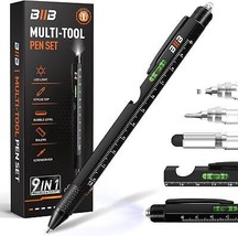 BIIB Gifts for Men, Valentines Day Gifts for Him, 9 in 1 Multitool Pen, Mens - £23.51 GBP