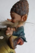 Dwarf Mushroom Money Box Resin Figurine Painted Forest Gnome Collectible Decor - £36.79 GBP
