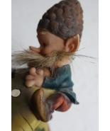 Dwarf Mushroom Money Box Resin Figurine Painted Forest Gnome Collectible... - £35.13 GBP