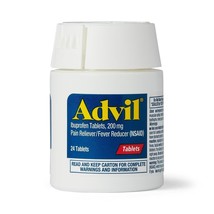 Advil Pain Reliever &amp; Fever Reducer Ibuprofen Tablets 200 mg 24 Ct Exp 0... - $8.90