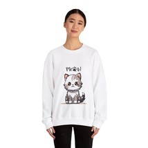 funny cat meow animal lovers gift Unisex Heavy Blend™ Crewneck Sweatshirt - £21.73 GBP+