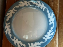 Vintage Syracuse China Marked Blue Rimmed w Oak Leaf Leaves Stoneware Plate  –  - £9.02 GBP