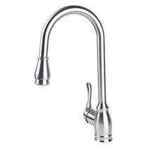 Alessa Pull Down Kitchen Faucet Chrome - Stainless Steel Gooseneck Tap with Sing - £77.55 GBP