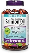 Webber Naturals Wild Alaskan Salmon Oil, 200 Mg, 220-Count - £50.35 GBP