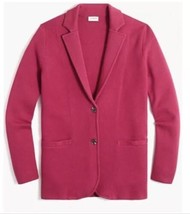 J Crew Factory Sweater Blazer Jacket Small Heather Cassis Raspberry Pink G9309 - £42.04 GBP