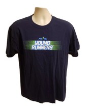NYRR Run for Life New York Young Road Runners Adult Large Blue TShirt - £11.68 GBP