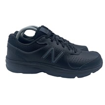 New balance 411 V2 Walking Shoes Triple Black Leather Womens 9 - $39.59