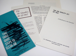 Air Quality Act of 1967 Government Pamphlets Booklets Lot of 4 Ephemera - £10.53 GBP