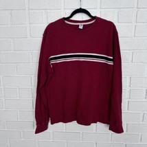 Vintage GAP Long Sleeve Red Horizontal Stripe Mens XL - £13.06 GBP
