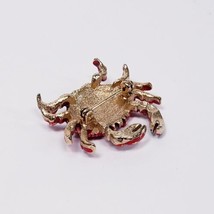 Vintage Red Crab Brooch Pin-Ocean Crustacean Theme-Hat Lapel Shirt Bag Accessory - £10.24 GBP