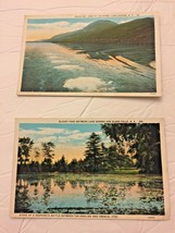 Vintage Lake George,  New York “Bloody Pond” &amp; Black Mountain.  2 Postcards Lot. - £5.82 GBP