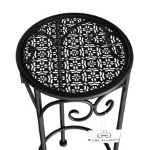 Set of 3 Plant Stands Indoor Outdoor Iron Metal Nesting Scroll Vintage P... - £87.88 GBP