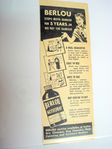 1953 Ad Berlou Mothspray Stops Moth Damage For 5 Years - $7.99