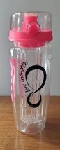 Live Infinitely Forever Fused Water Bottle 32 oz/946 mL Pink Color Fruit... - £5.99 GBP
