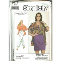 Simplicity Sewing Pattern 8677 Pants Skirt Tank Top Shirt Misses Size S-M - $5.37
