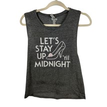 Disney Womens M Cinderella Lets Stay Up Til Midnight Sleeveless Muscle T... - £13.13 GBP