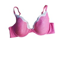 Maidenform Bra Womens 38C Underwired Lightly Padded Pink Floral - £14.91 GBP