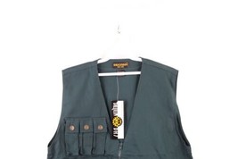 NOS Vtg 90s Streetwear Mens Large Baggy Fit Hip Hop Denim Tactical Vest Green - $98.95