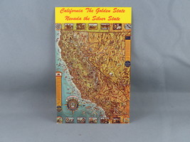 Vintage Postcard - California and Nevada Map Image - Krieg Publising - $15.00