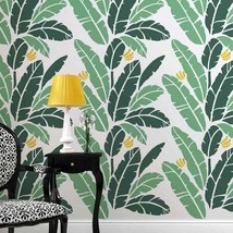 Banana Leaf Allover Stencil - Great for a Tropical Room Makeover - Easier and Qu - £37.79 GBP