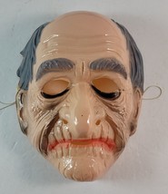 Vintage Ben Cooper 1980 Old Man Halloween Adult Mask &amp; Fastener - £17.25 GBP