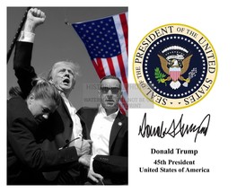 President Donald Trump Ass ASIN Ation Attempt Presidential Seal Flag 8X10 Photo - $11.32