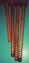 Wooden Textile Spools Lot of 4 image 2