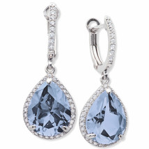 Authentic Crislu Blue Quartz Peardrop Earrings - $175.23